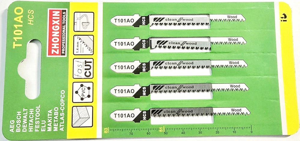 Sada pilových listů do přímočaré pily Nakida T101AO HCS - 5 kusů