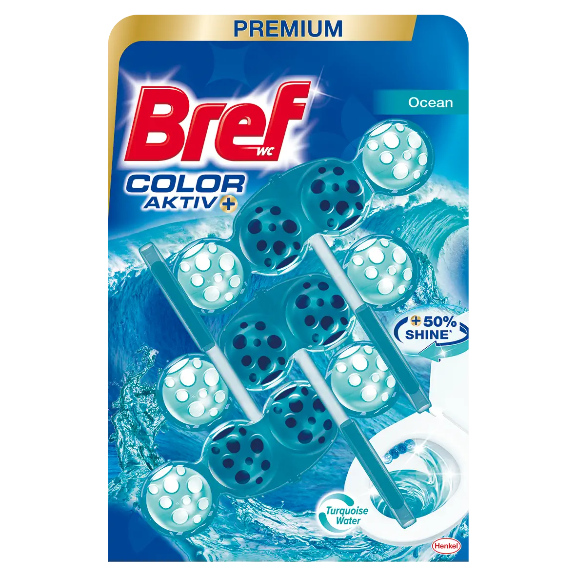 Bref Color Aktiv WC blok ocean 3 x 50g