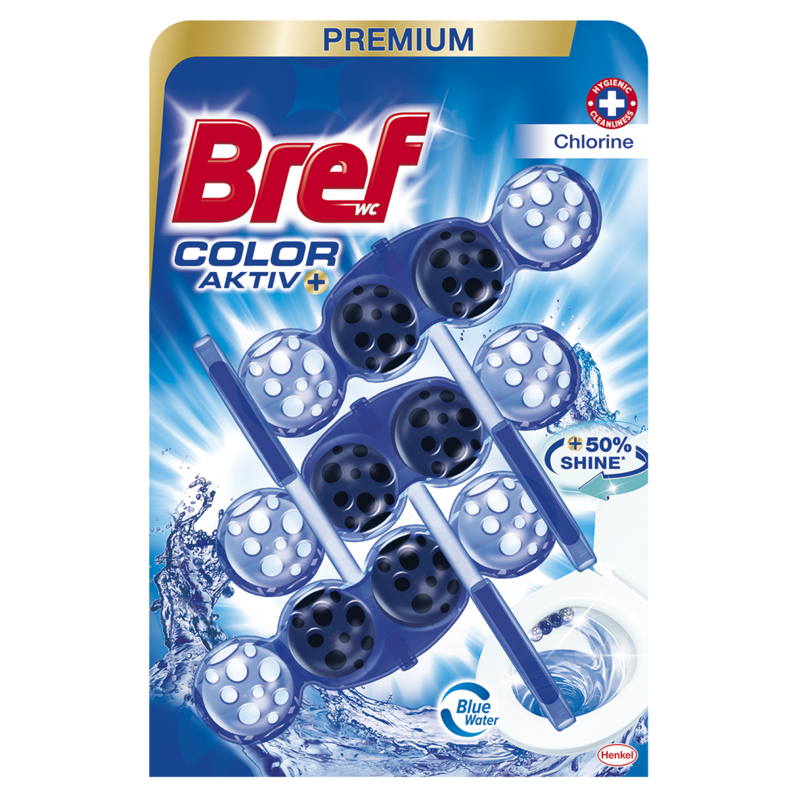 Bref Color Aktiv WC blok Chlorine 3 x 50g