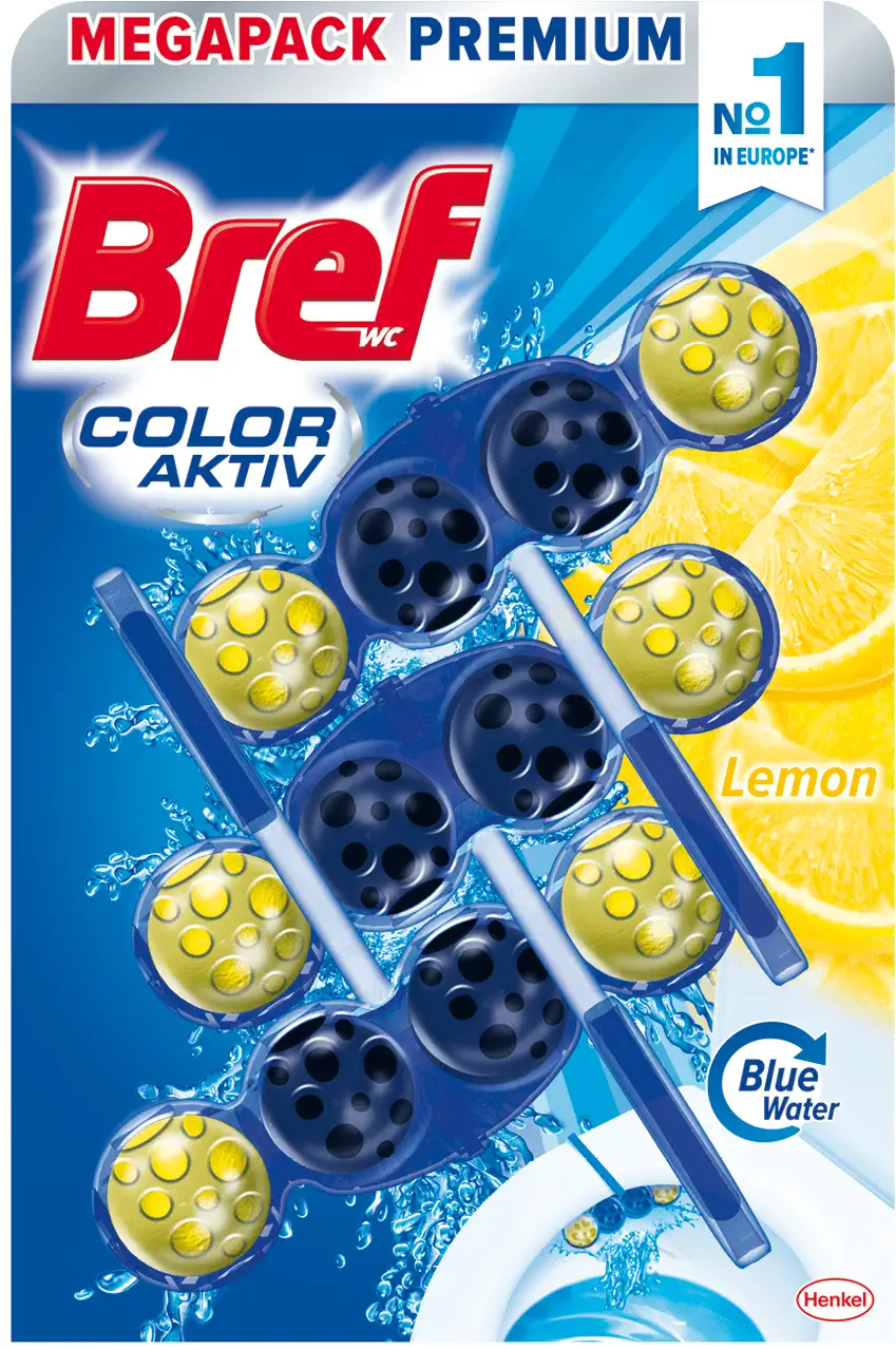 Bref Color Aktiv WC blok Lemon 3 x 50g