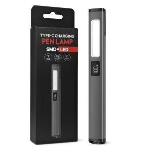 Nakida W08 dílenská inspekční COB LED svítilna, USB-C, šedá