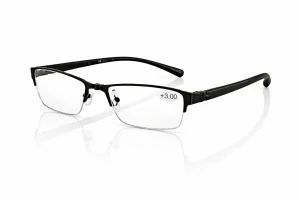 Dioptrické brýle SURGLASS DE LUXE TR-230p – černé, kovové (+3,00 dioptrie), unisex