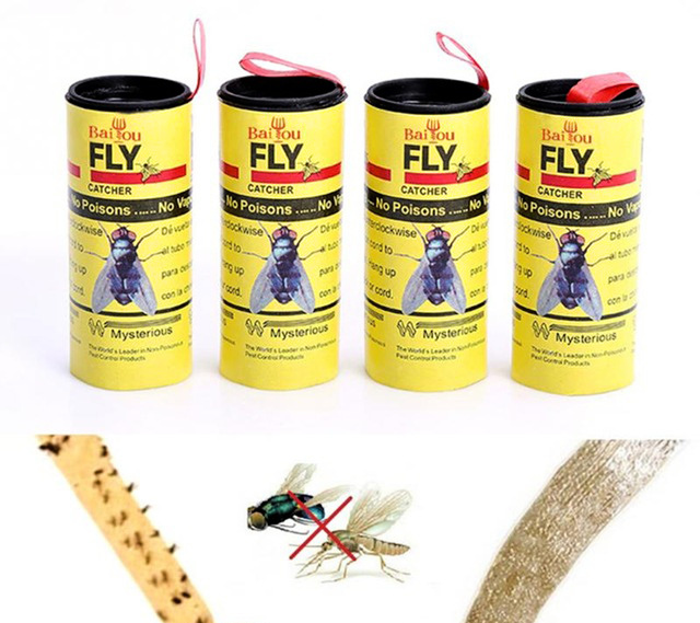 Mucholapka FLY CATCHER lepový pás na mouchy a komáry 4ks