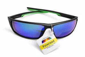 SURPASSGLASS F4704P sportovní polarizační sluneční brýle, modrozelená zrcadlová skla, UV400, Cat.3, unisex