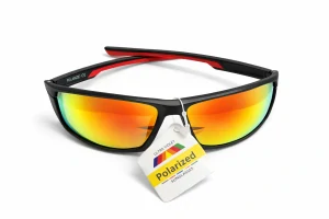 SURPASSGLASS F4704P sportovní polarizační sluneční brýle, červeno-žlutá zrcadlová skla, UV400, Cat.3, unisex