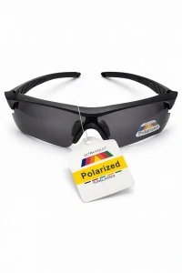 SURPASSGLASS TR2603P cyklistické polarizační sluneční brýle, černo-šedé, šedá skla, UV400, Cat.3, unisex