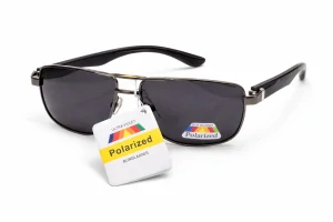 SURPASSGLASS 1536P Sluneční brýle, polarizační, kovové, šedá skla, unisex