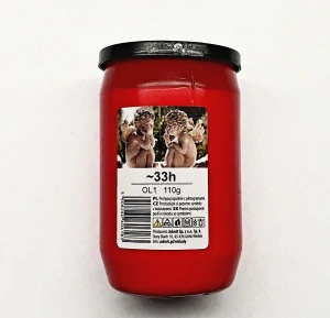 Olejová svíce Admit , 110 g, OIL-1, červená