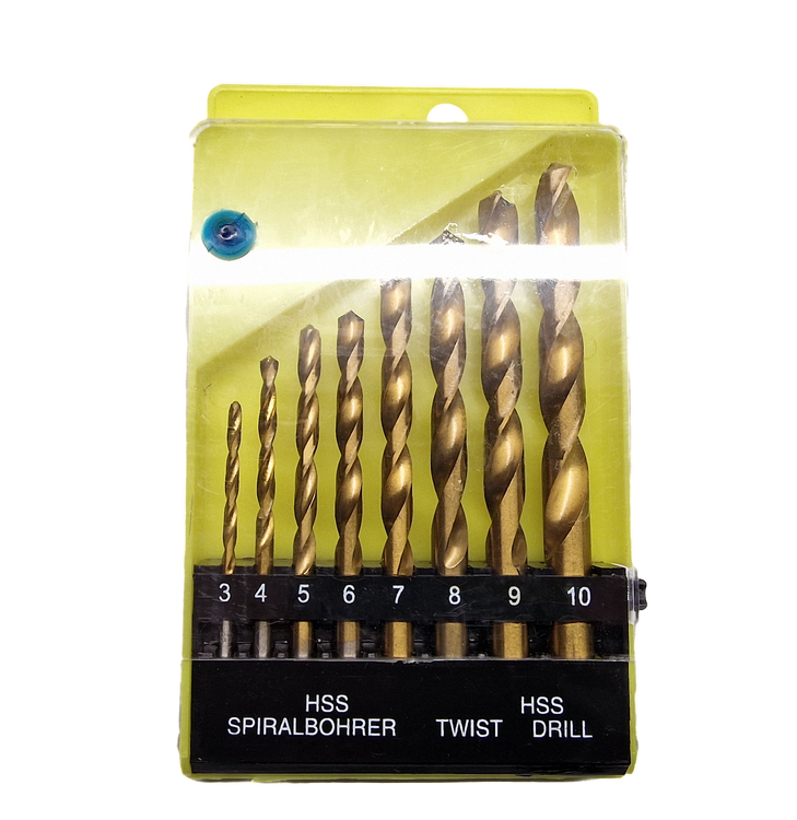 Nakida HT-1093 sada HSS vrtáků 3-10mm, 8ks