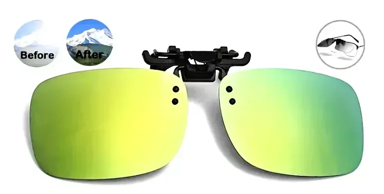 Polarizační klips Nakida T-143 MGP - zrcadlově zelený, 60x41mm