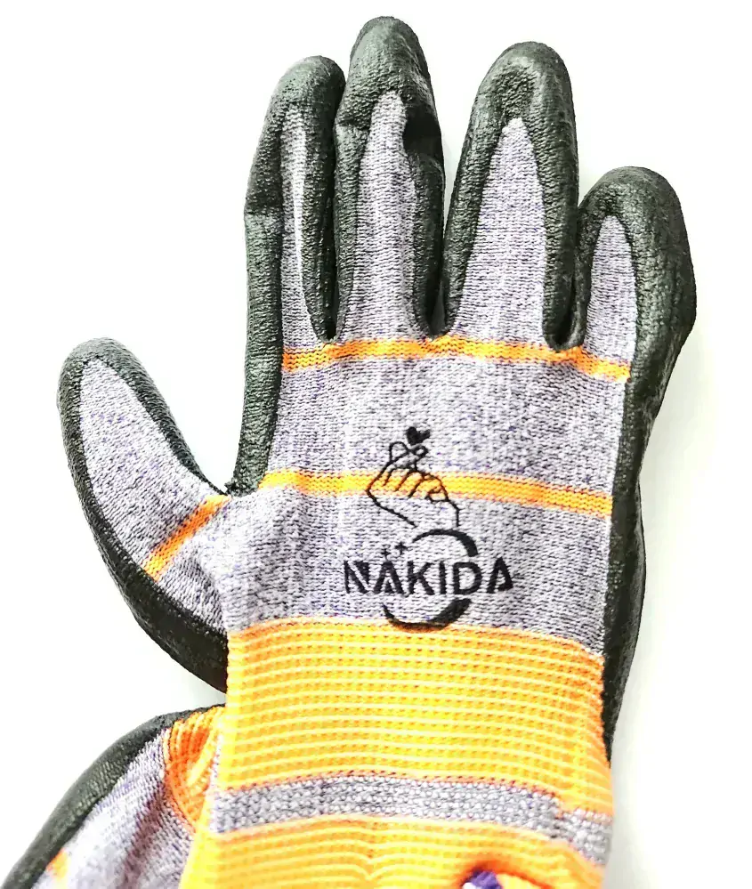 Pracovní rukavice Nakida HT-5967, vel. 8, černá/barevná