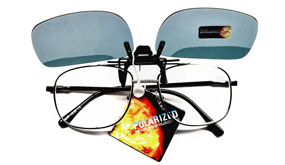 Polarizační klips Nakida T-143 MS - zrcadlově stříbrný, 60x41mm