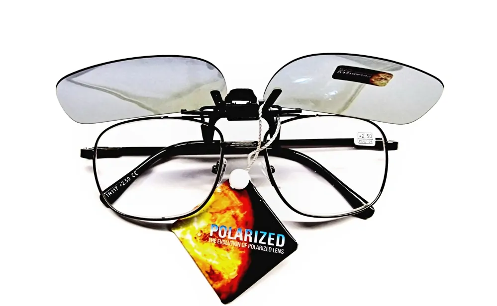 Polarizační klips Nakida T-143 GG na dioptrické brýle zelenošedý