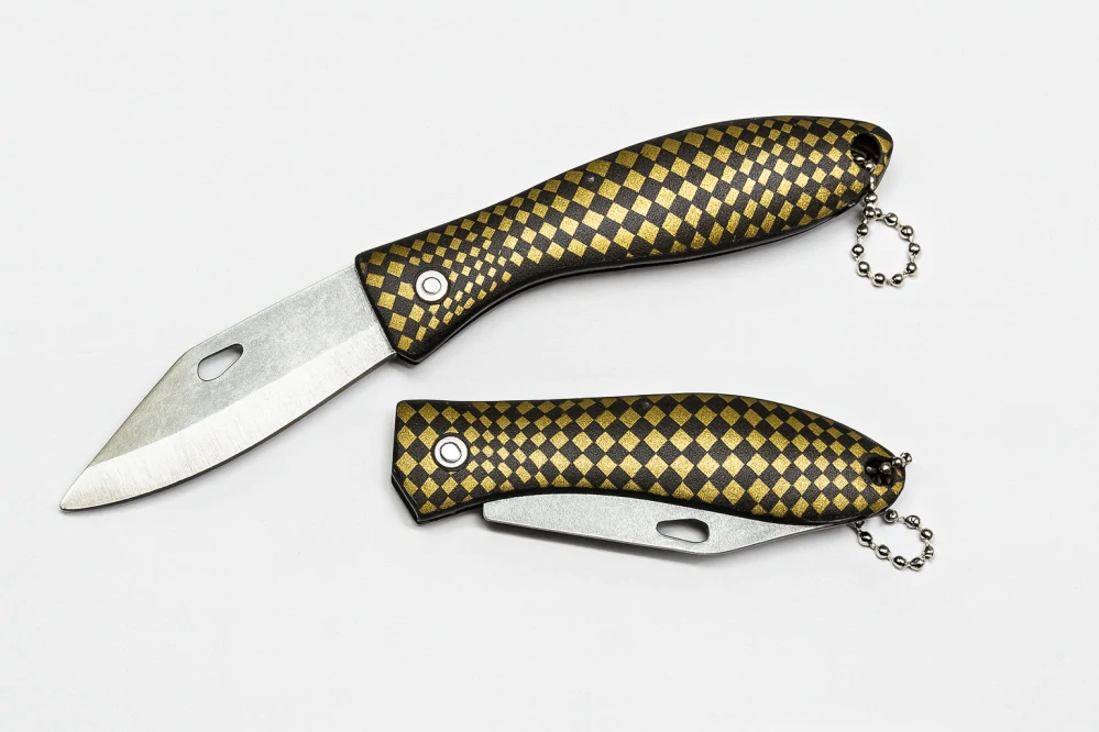 Nakida HT-5475 kapesní zavírací nůž 15,5 cm černo-zlatý