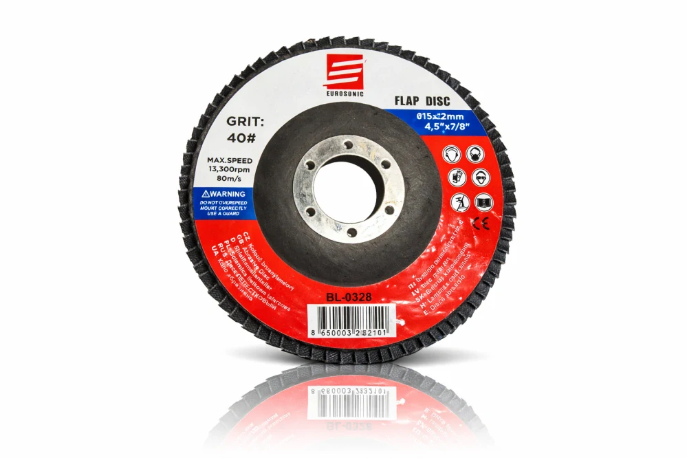 Eurosonic Lamelový brusný kotouč 115x22,2 mm, P40 (BL-0328) – Modrý