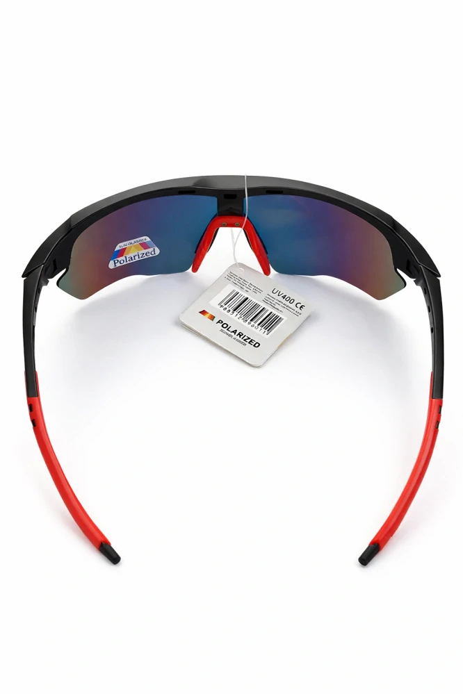 SURPASSGLASS TR2603P cyklistické polarizační sluneční brýle, bílo-červené, UV400, Cat.3, unisex