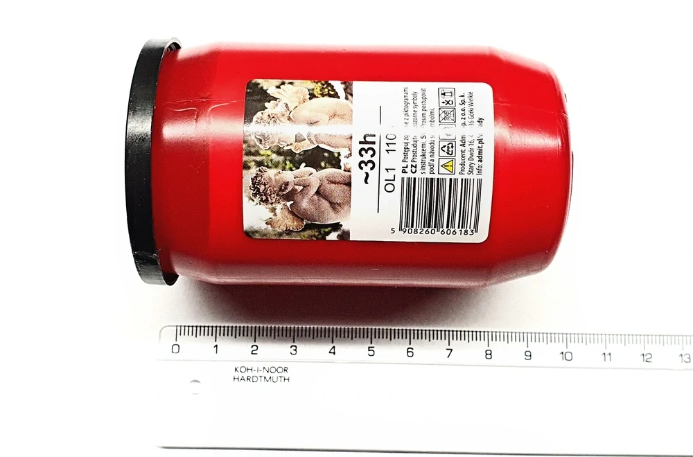 Olejová svíce Admit , 110 g, OIL-1, červená