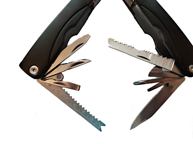 Multifunkční skládací multitool kleště QIM-HT3315, 15v1 s pouzdrem