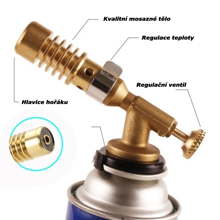 QiiM TT-818 plynový hořák na kartuši MSF-1a, kovový, 1,8 kW
