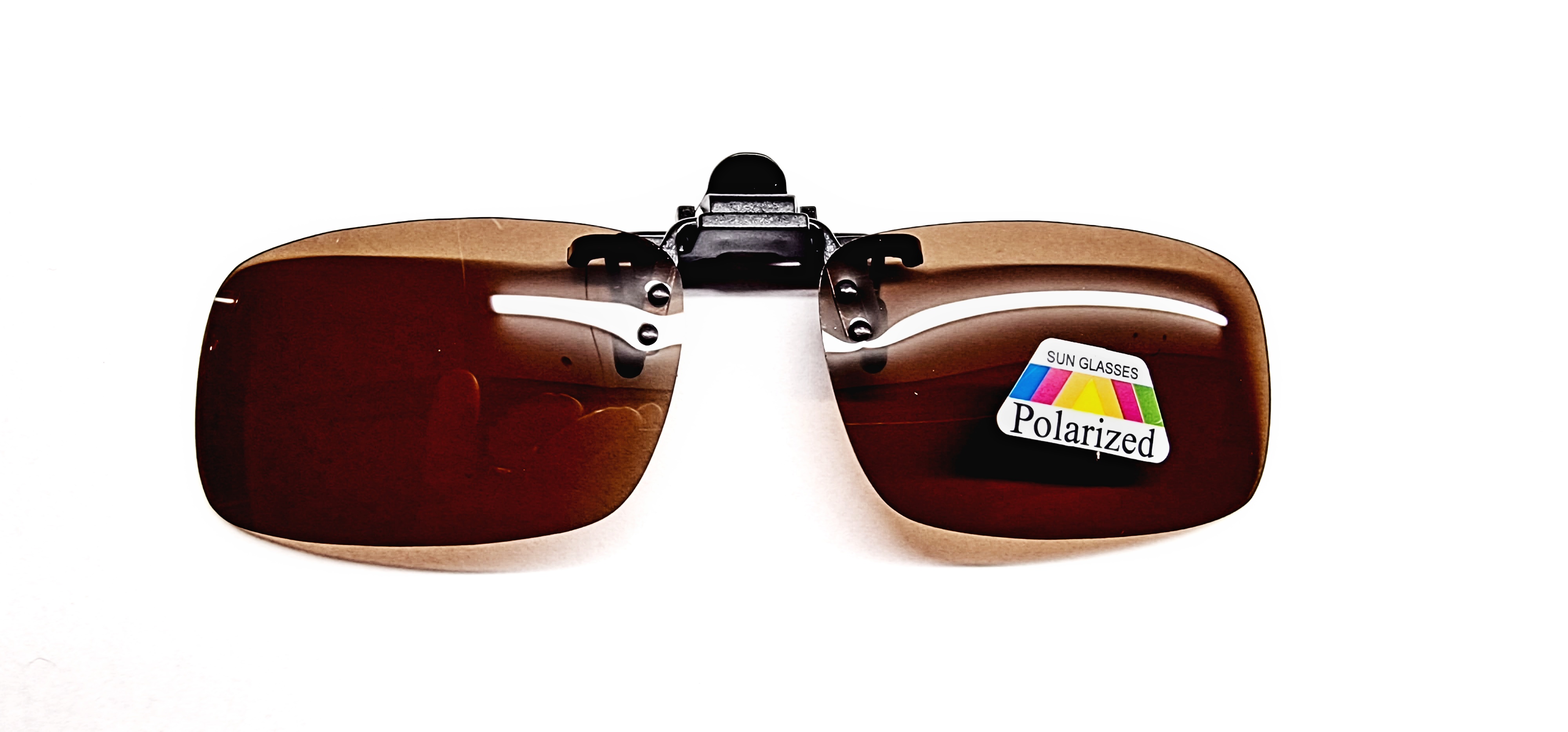 Nakida T-143 polarizační klip na brýle 60×41 mm, hnědý