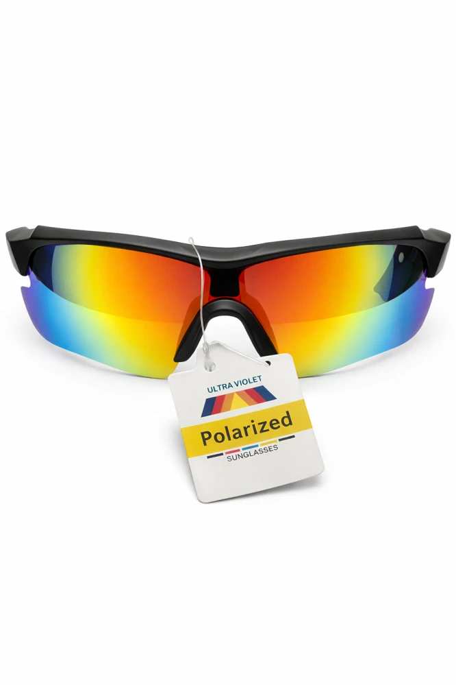 SURPASSGLASS TR2603P cyklistické polarizační sluneční brýle, bílo-červené, UV400, Cat.3, unisex