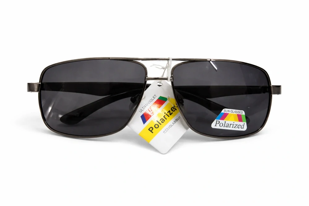 SURPASSGLASS 1536P Sluneční brýle, polarizační, kovové, šedá skla, unisex