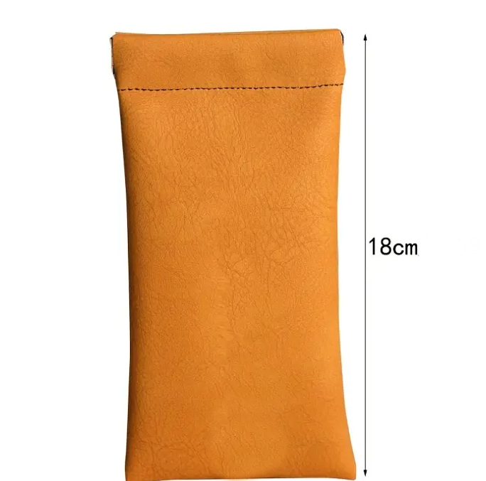 Nakida Ek-003 Měkké pouzdro na brýle s pružinou - Oranžová