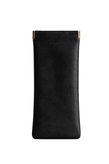 Nakida Ek-009 koženkové pouzdro na brýle s pružinou - černé